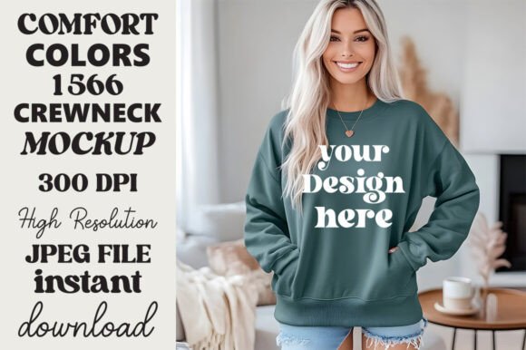 Comfort Colors 1566 Mockup Blue Spruce 5 Review