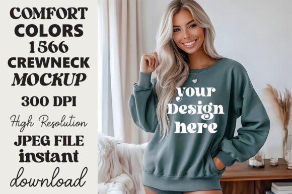 Comfort Colors 1566 Mockup Blue Spruce Review