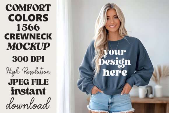 Comfort Colors 1566 Mockup Denim 28