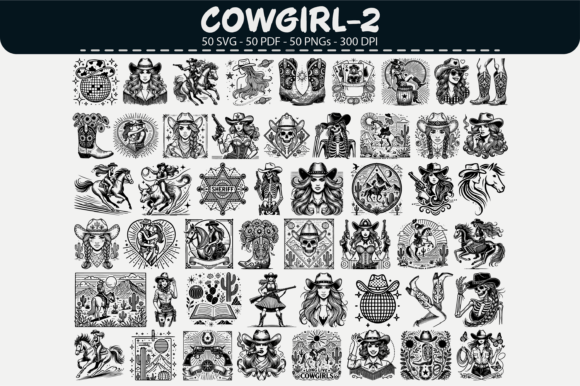 Cowgirl Vector Clipart β 50 Designs: A Designerβs Practical Take