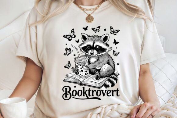 Funny Book Lover Booktrovert PNG: A Playful Embroidery Design for Real Projects