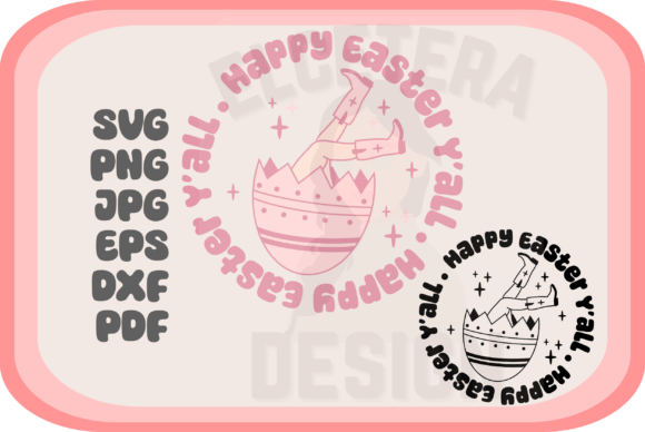 Happy Easter Y All: A Fun and Festive Embroidery Design