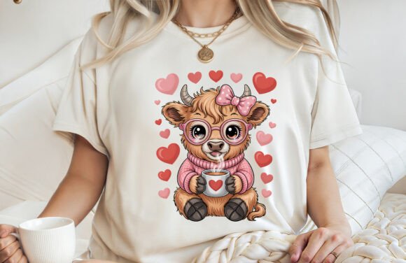Highland Cow Valentine Coquette PNG Review for Embroidery Projects