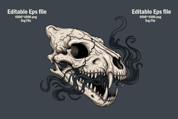 Skull with Smoke on a Gray Background Review