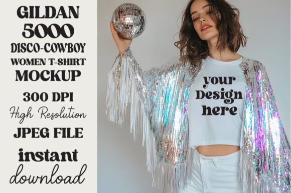 Trendy Disco Ball Gildan 5000 Mockup 11 Review