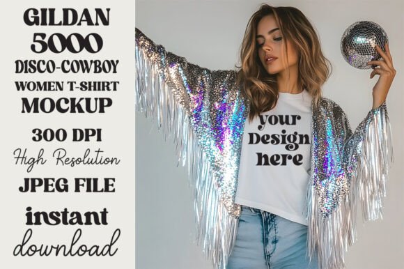 Trendy Disco Ball Gildan 5000 Mockup 15 Review